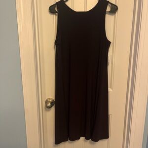 Elegant dark plum Sleeveless Dress